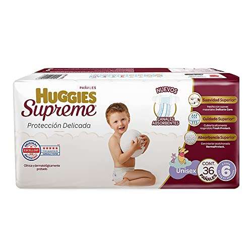 Amazon: Huggies Supreme Pañal Desechable para Bebé, Etapa 6 Unisex, Caja con 180 Piezas | Planea y Ahorra