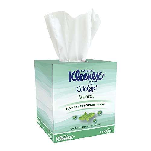 Amazon: KLEENEX - ColdCare - Con Microcapsulas de Mentol - Alivian la Congestion - 1 Caja c/60 Pañuelos