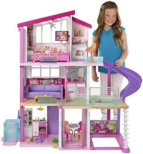 Amazon: Barbie Estate, Mega Casa de Los Sueños, Casa de Muñecas para niñas de 3 años en adelante, con más de 90 cm de Alto