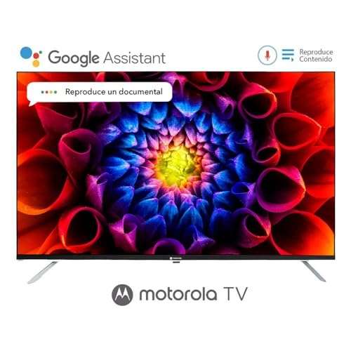 Amazon: Pantalla 55" 4K, Motorola DLED Smart, Google TV, HDR, Asistente Voz, Mod 2024