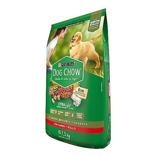 Amazon: Dog Chow Cachorros Razas Medianas y Grandes 7.5 Kg