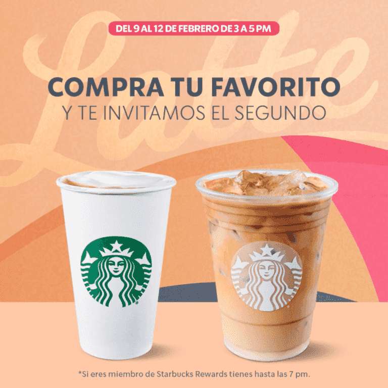 Starbucks: FESTEJEMOS JUNTOS EL DÍA DEL LATTE 2x1