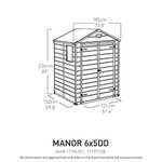 Amazon: Keter Cobertizo de Almacenamiento Manor 6x5 para Jardin y Exteriores