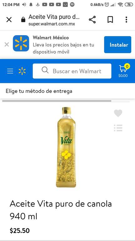 Walmart: Aceite Vita 940 ml