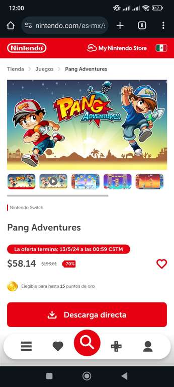 Nintendo eShop MX: Pang adventures