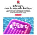 3 meses gratis de música con Apple Music