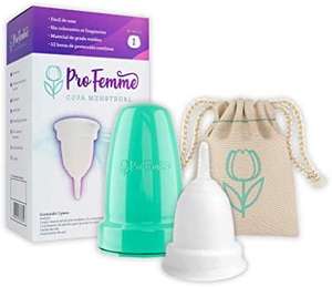 Amazon: ProFemme - Modelo 1 - Copa Menstrual Ecológica Mediana - Incluye Bolsa + Cápsula.
