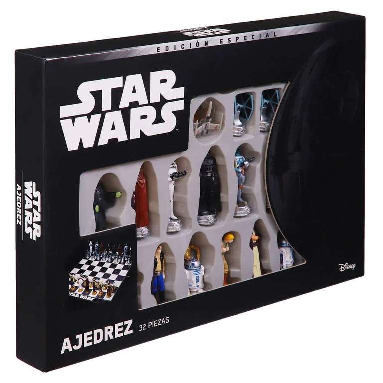 Walmart: Ajedrez Star Wars y Mervel edición coleccionable con piezas en 3D exclusivas, pintadas a mano.