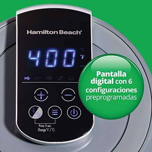 Amazon: Hamilton Beach 35051 Freidora de Aire Digital con Capacidad de 3.5 Litros (Oferta Prime)