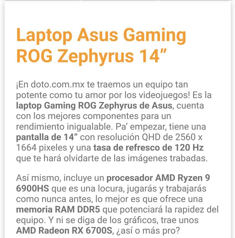 Doto: Asus ROG Zephyrus Ryzen 9 - 16 RAM - 1 TB SDD - Pantalla 120Hz con BBVA