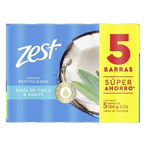 ZEST Jabón en Barra Agua de Coco, 5pack de 100 g cada barra en Amazon | Planea y Ahorra, envío gratis con Prime
