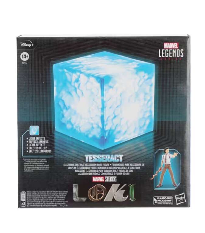 Liverpool: Set figura de acción Tesseract Marvel Hasbro con luz Marvel Legends Series