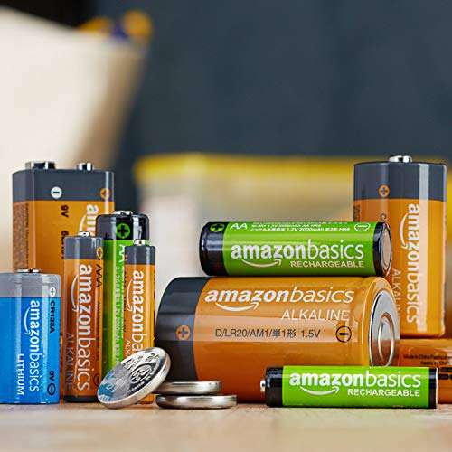 Amazon Basics - Paquete de 8 baterias recargables AAA de alta capacidad de 850 mAh, precargadas, recarga hasta 500 veces