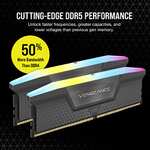 Amazon: Corsair Vengeance RGB DDR5 RAM 64GB (2x32GB) 6000MHz CL40 AMD Expo iCUE Compatible Computer Memory - Gray (CMH64GX5M2B6000Z40)