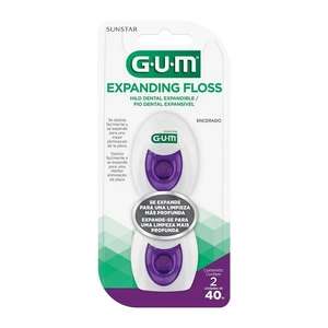 Walmart Súper: Hilo Dental GUM expandible 2 piezas de 40m c/u