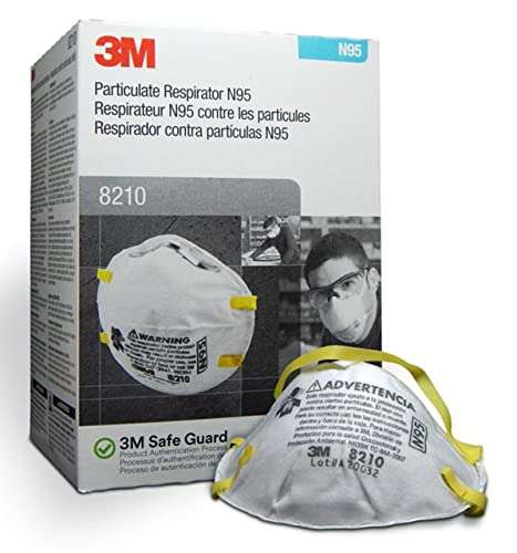 AMAZON: Equipo de protección personal respirador de partículas N95 3M (20 piezas)