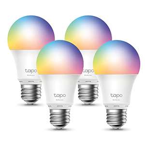 Amazon: TP Link - Focos Inteligentes "Tapo L530E" - Wi-Fi - Multicolor - Compatibles con Alexa & Google Home - Paquete de 4