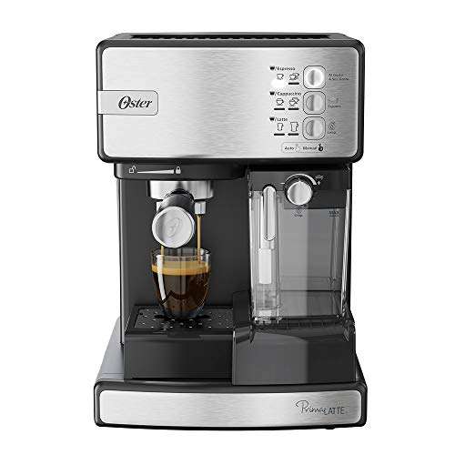 Amazon: Cafetera automática de espresso plateada Oster PrimaLatte BVSTEM6603SS