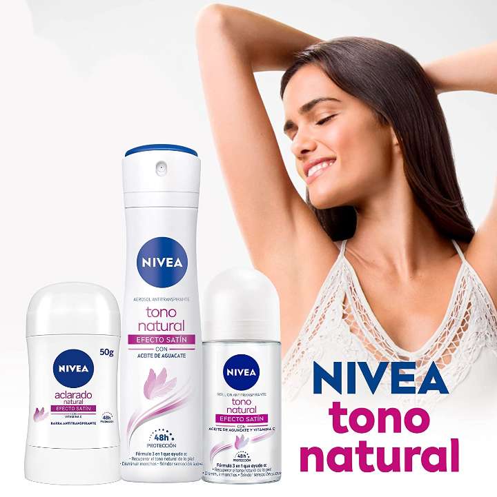 Amazon: Desodorante Aclarante para mujer, Nivea Tono Natural Efecto Satín.