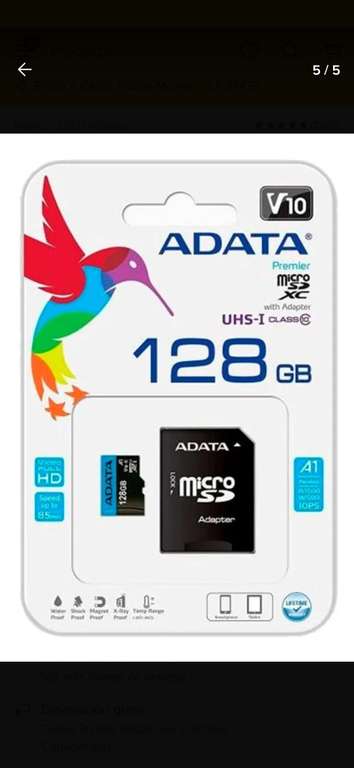 Mercado Libre: Adata Memoria Micro Sd Hx 128gb Clase 10 Uhs-i A1