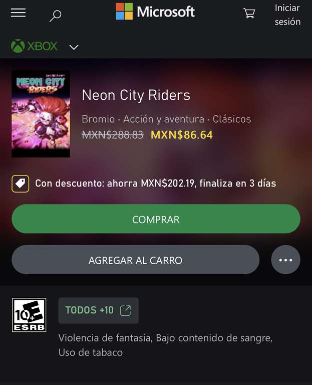Xbox: Neón city riders
