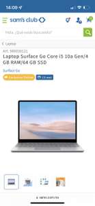 Sam's Club: Surface laptop GO i5 10a Gen/4 GB RAM/64 GB SSD