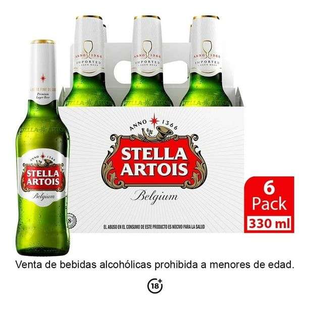 Tiendas Neto: Cerveza Stella Artois 6 botellas de 330 ml c/u