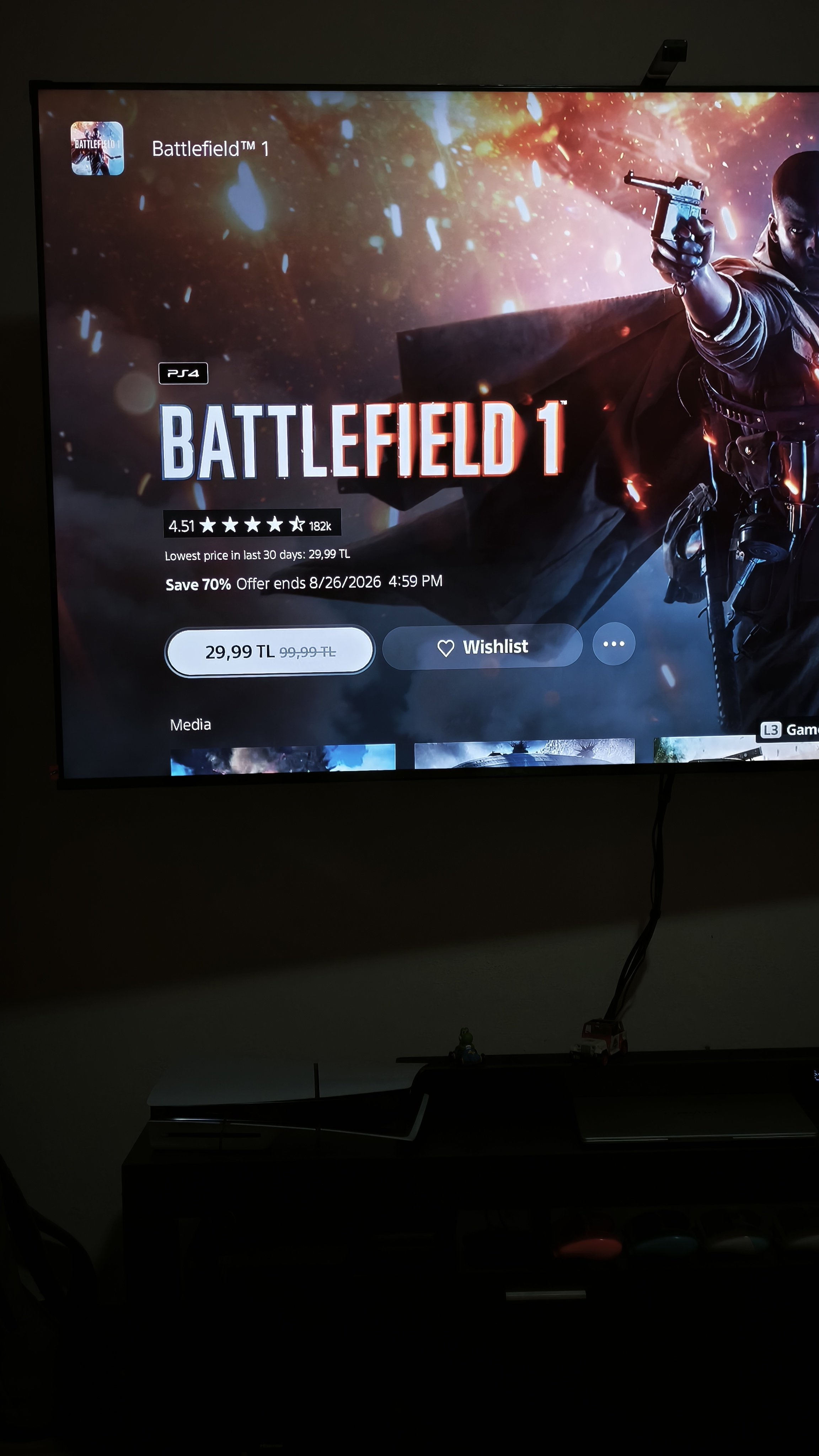 PlayStation: Battlefield 1 PS5 Turquía
