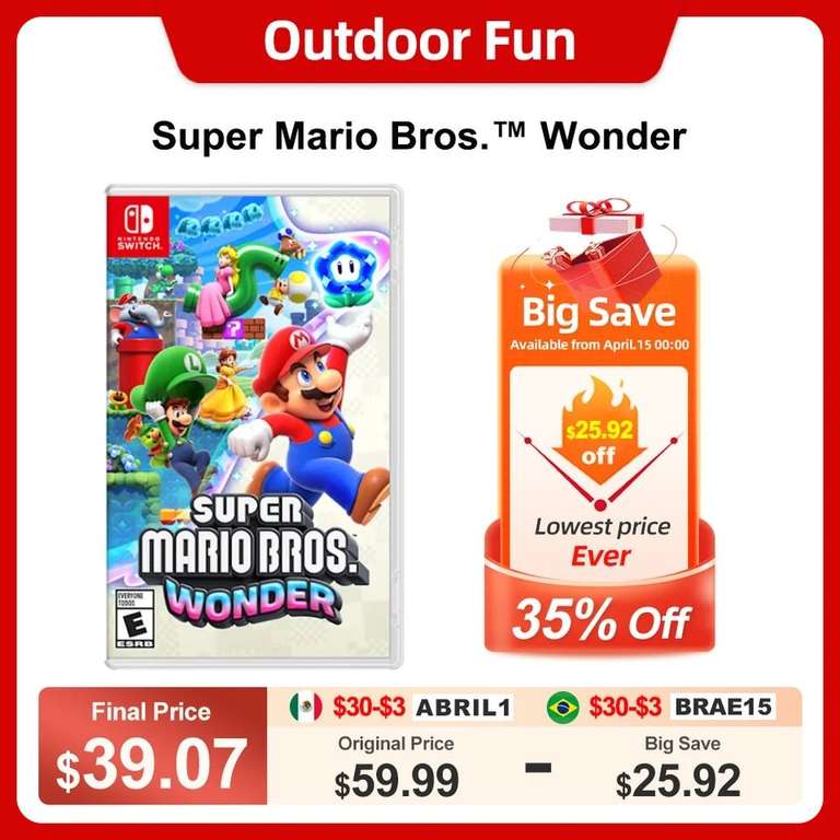 AliExpress: Super Mario Bros Wonder Nintendo Switch
