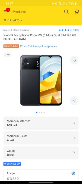 Mercado Libre: Xiaomi poco m5, celular para el diario que saca del apuro 6 de ram y 128 de rom