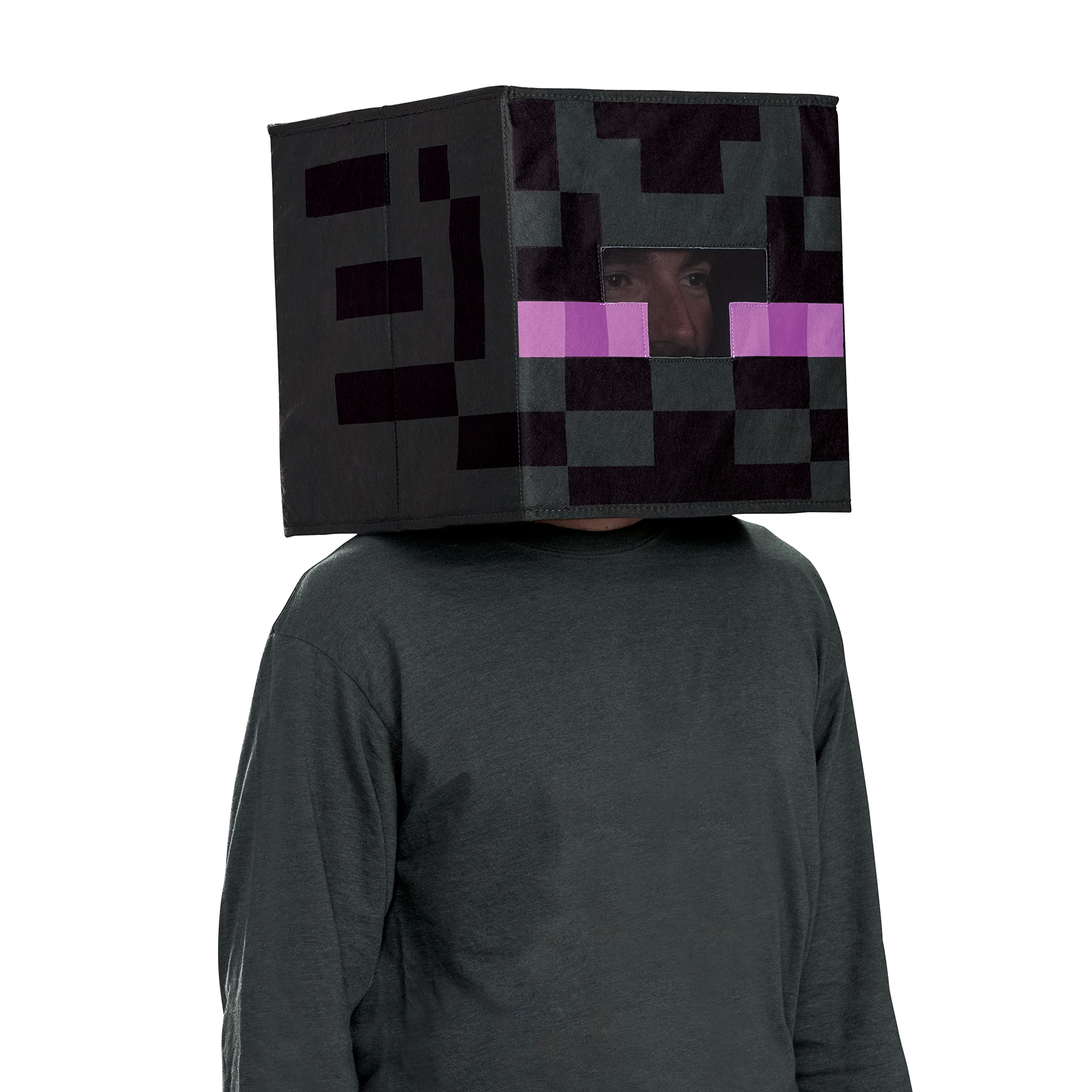 Amazon: Disfraz cabeza de Enderman | Pal chiquillo