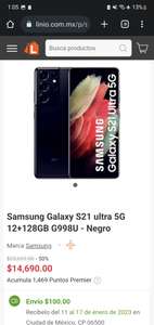 Linio: Celular Samsung S21 ultra 128gb Negro