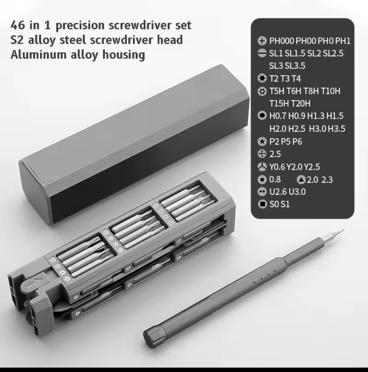 Aliexpress: Juego de destornilladores de precisión 46 en 1