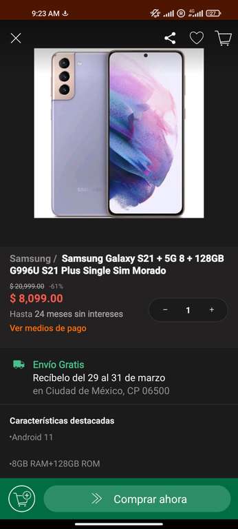 Linio: Samsung s21