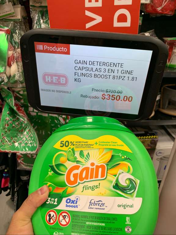 HEB: Detergente gain - Irapuato