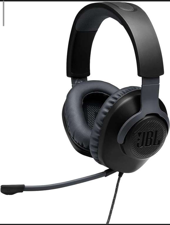 Amazon: JBL Audífonos Gamer Over Ear Quantum 100 con Micrófono Extraíble