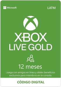 Kinguin: Xbox live gold 12 meses global (4 códigos de 3 meses)