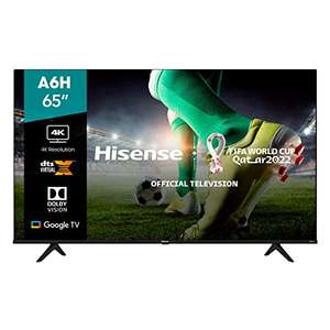 Amazon: Hisense Pantalla 65" 4K Smart TV LED 65A6H Google TV (2022)
