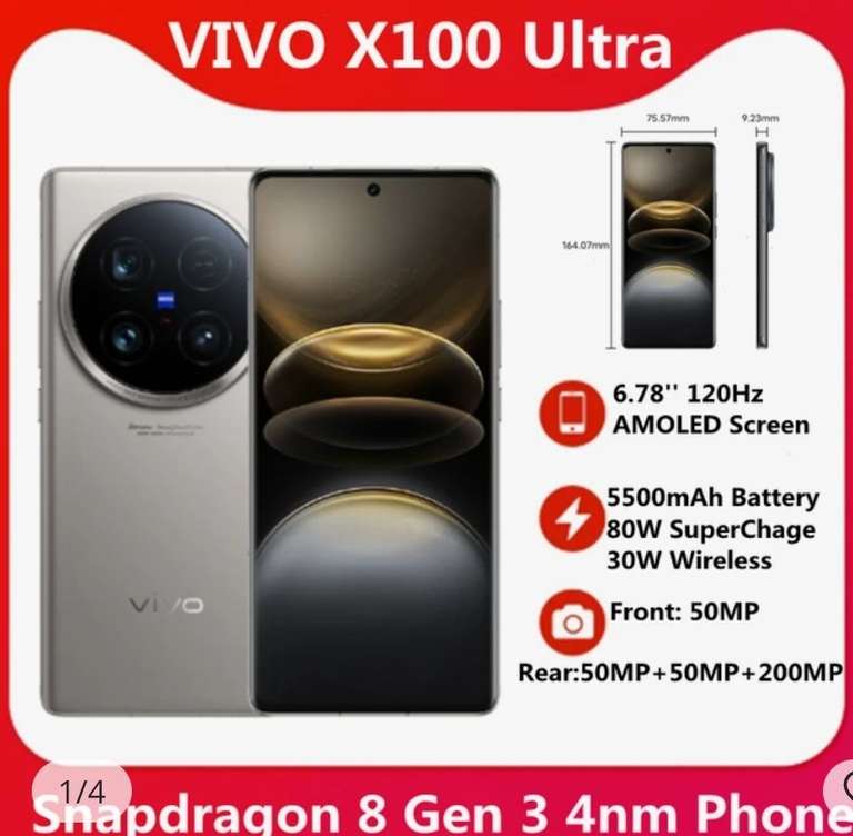 AliExpress: Celular VIVO X100 ULTRA | Pagando en USD