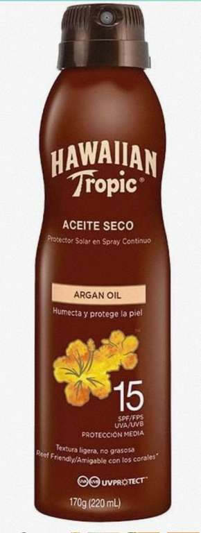 Amazon: Hawaiian Tropic Argán Oil Spf15, 170 g para un bronceado parejo