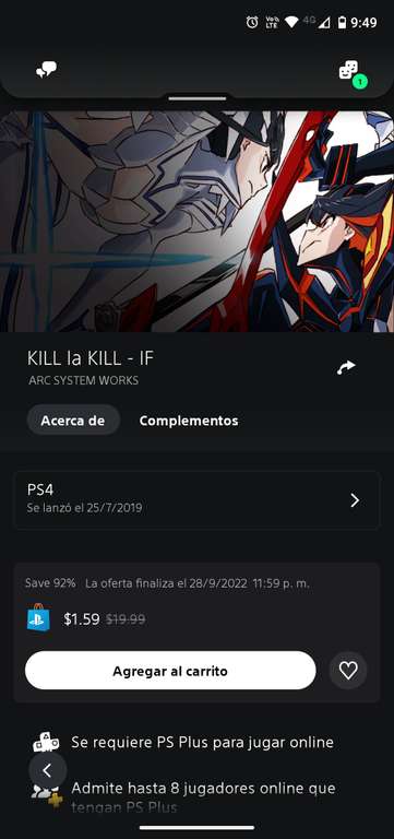 PlayStation: Kill la kill if para PS4