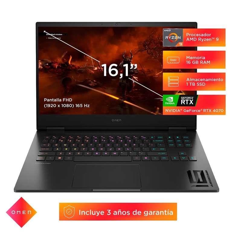Costco: HP Omen Gaming 16-xf0000la Laptop 16.1" Full HD AMD Ryzen 9 16GB 1TB SSD