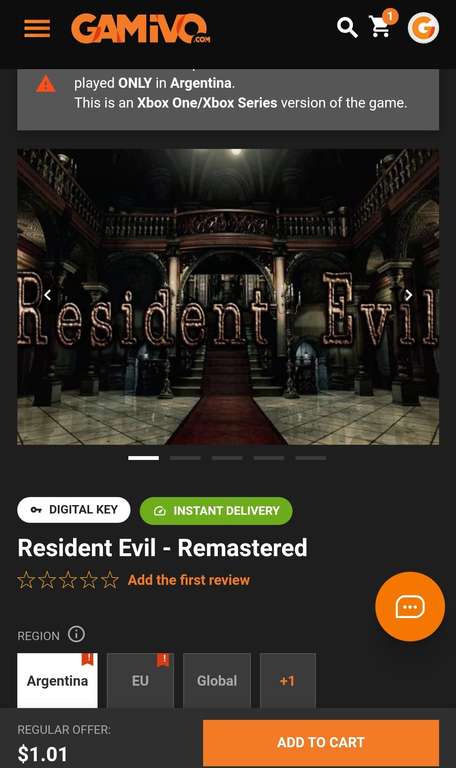 Gamivo: Resident Evil Remastered Xbox
