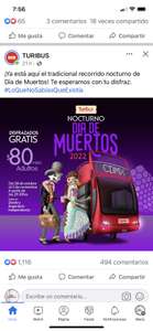 Turibus Nocturno Día de Muertos: GRATIS si vas Disfrazado (28/10 al 02/11) (CDMX, PUEBLA y VERACRUZ)