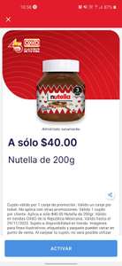Oxxo: Cupón para Nutella a $40