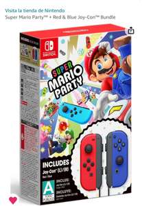 Amazon: Joy-Con Rojo y Azul más Juego de Mario Party Nintendo Switch