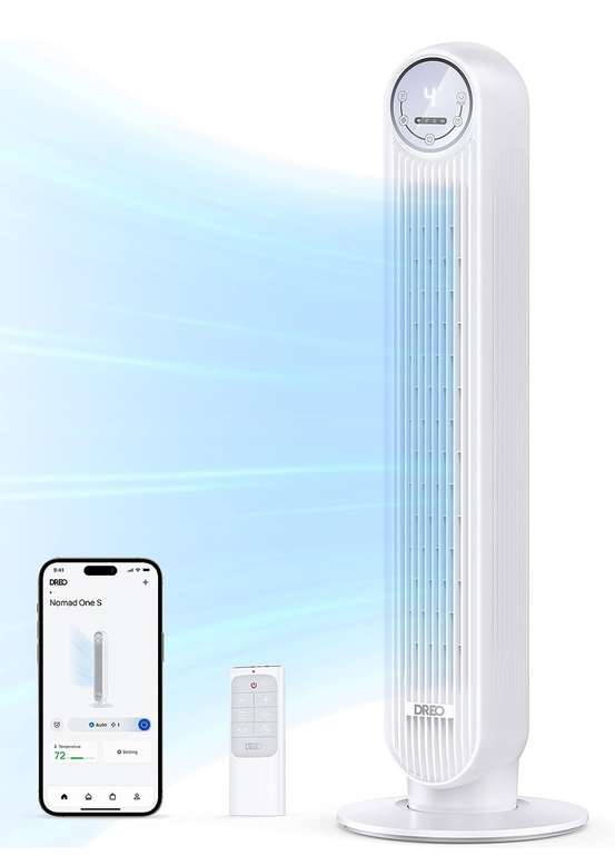 Amazon - Ventilador de Torre marca Dreo wifi compatible Alexa / Google Home