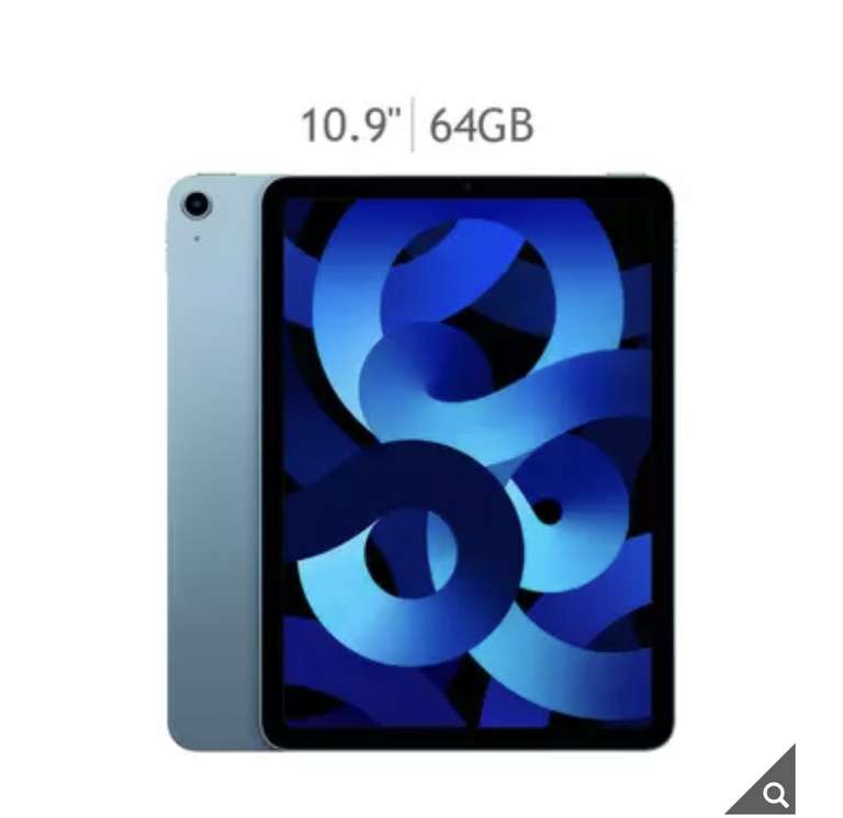 Costco: Apple iPad Air 5 (M1) Wi-Fi 64GB Azul ($11,744 con cupón de primera compra)