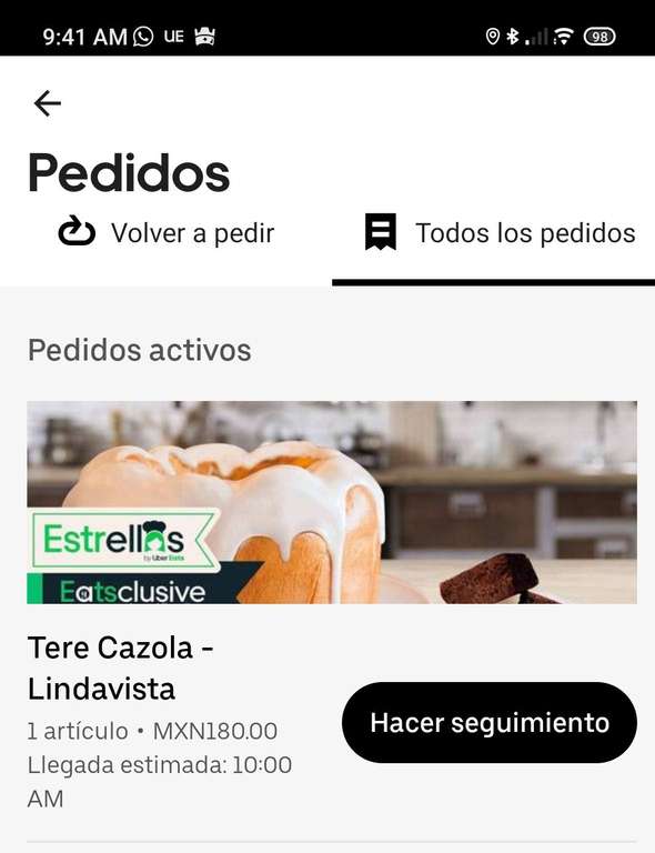 Uber Eats: Rosca brioche Tere cazola Lindavista