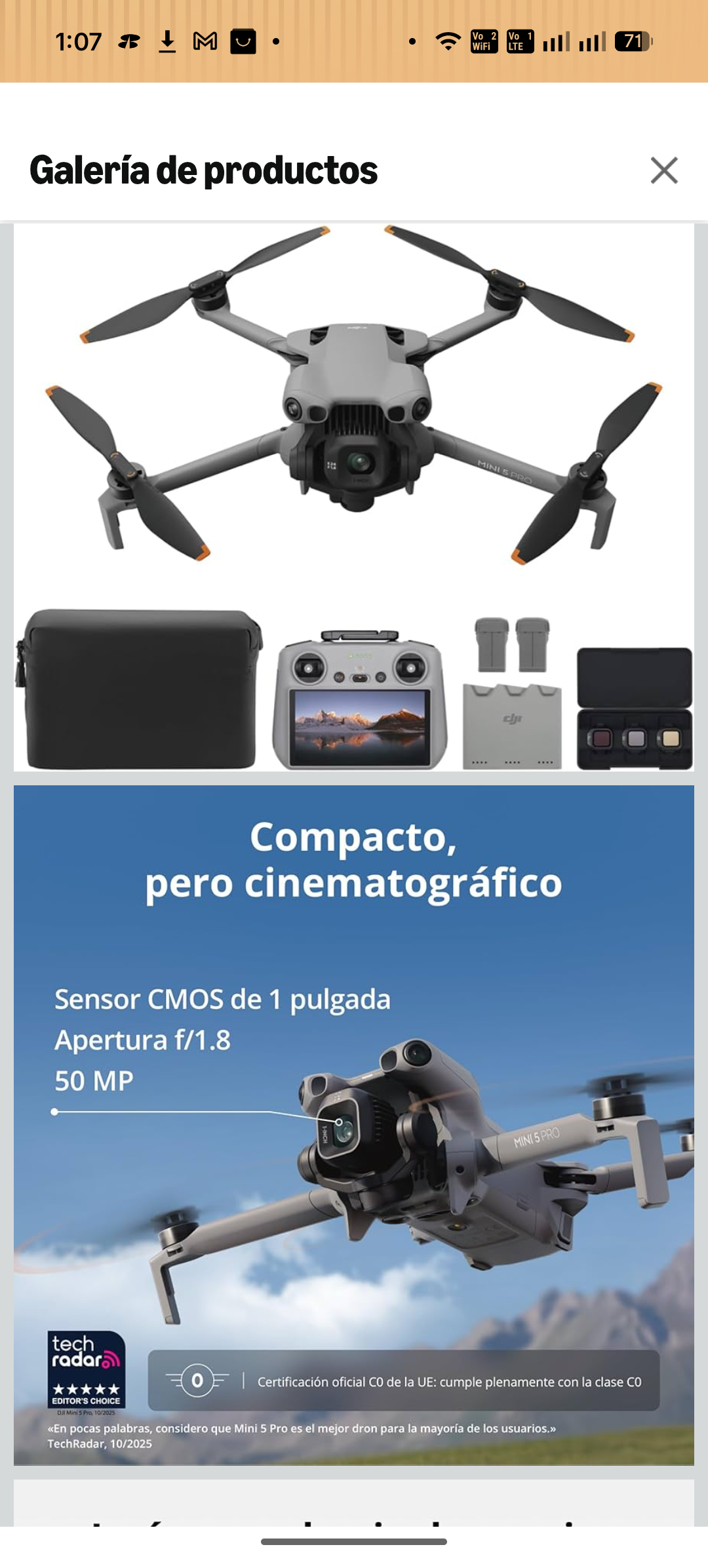 Dron Pack DJI Mini 5 Pro Vuela Más Plus con DJI RC 2 +6MSI en Amazon con Banorte